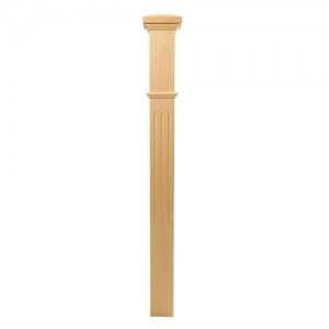 A652 FLUTE SQUARE NEWEL POST « All Wood Stairs